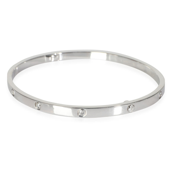 CARTIER Love Bracelet, Small Model, 10 Diamonds [White Gold] - Picture 3 of 6